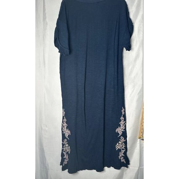 Free People Embroideed Midi Dress Womens Sz S Oversized Bohemian Boho Vacation‎ - Picture 6 of 7